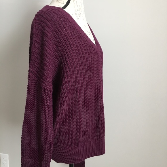 HTF PINK Victoria’s Secret Heritage Oversized V-Neck Sweater Top NWT - Picture 2 of 8